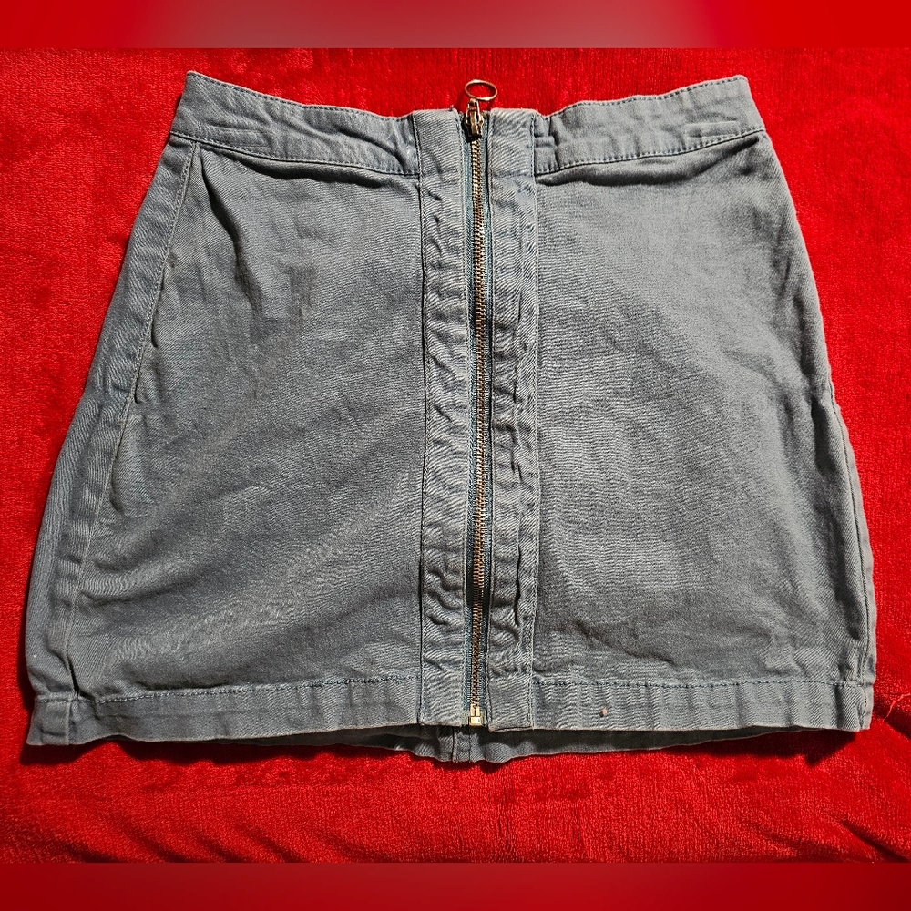 Sky And Sparrow Cotton Blue Skirt (Small)